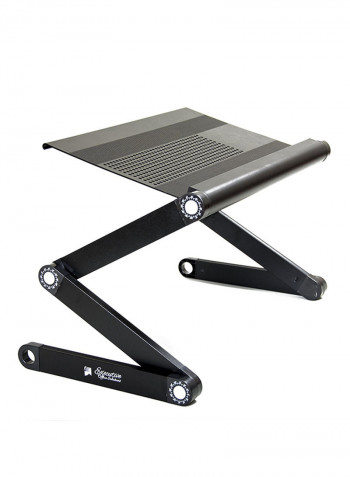 Portable Adjustable Aluminium Laptop Black