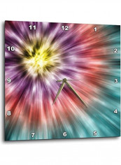 Starburst Printed Analog Wall Clock Multicolour 10x10x0.1inch