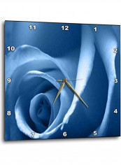 Blue Rose Wall Clock Blue 10x10inch