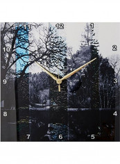 DPP 44664 2 Old Bridge In Ireland Done With Texture Wall Clock Multicolour 13x13inch