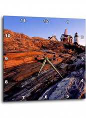 Pemaquid Lighthouse  Wall Clock Multicolour 10x10inch