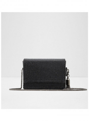 Pinkpeony Solid Shoulder Bag Black