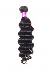 Wavy Brazilian Virgin Human Hair Extension Black 8inch