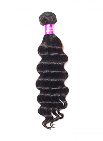 Wavy Brazilian Virgin Human Hair Extension Black 8inch