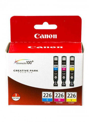 Pack Of 3 CLI226 Cartridge Multicolour