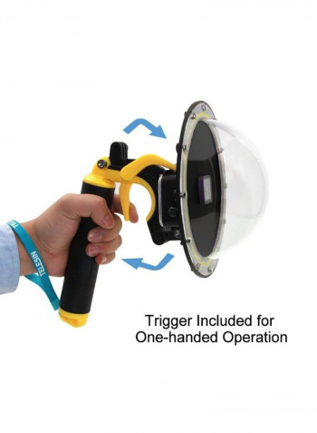 T05 Dome Port With Pistol Trigger For Go Pro 8inch Black