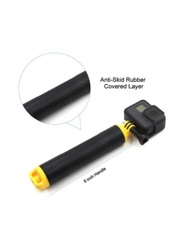 T05 Dome Port With Pistol Trigger For GoPro With Floating Hand Grip, Phone Clamp And Tripod Mount For Cellphones Black