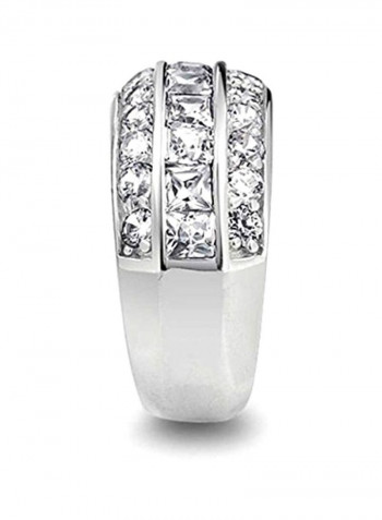 925 Sterling Silver Cubic Zirconia Studded Ring