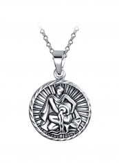 925 Sterling Silver Zodiac Sign Pendant Necklace