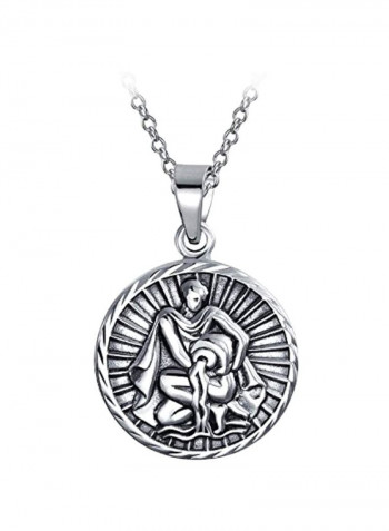 925 Sterling Silver Zodiac Sign Pendant Necklace