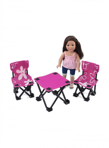 Camping Sports Chairs And Table Doll Playset
