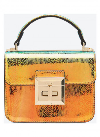 Chiadda Twist Lock Closure Stylish Tote Bag Multicolour