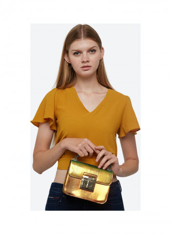 Chiadda Twist Lock Closure Stylish Tote Bag Multicolour