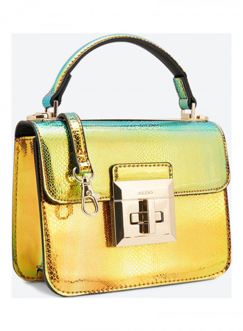 Chiadda Twist Lock Closure Stylish Tote Bag Multicolour