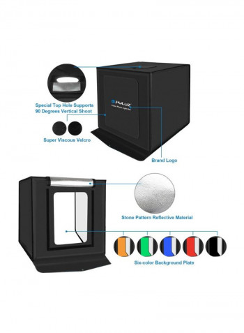 Portable Studio Light Box With Removable Backdrop 60x60x60centimeter Multicolour