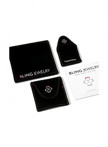 Set Of 3 925 Sterling Silver Cubic Zirconia Studded Rings
