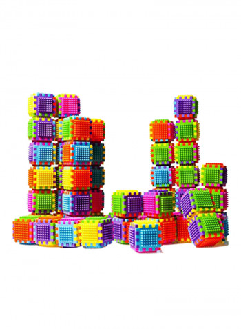 54-Piece Interconnecting Stacking Blocks Building Set