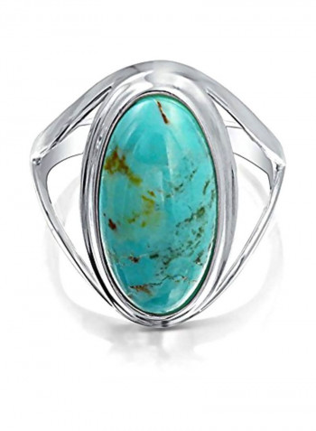 925 Sterling Silver Turquoise Studded Ring