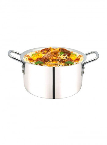 5-Piece Cooking Pot Set Silver 20x12, 23x14, 26x15, 28x15.5, 30x16cm