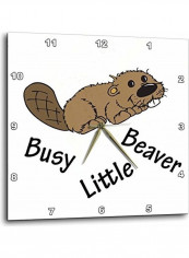 Busy Little Beaver Wall Clock Multicolour 10 X 10inch