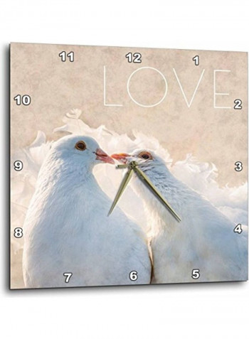 Pigeon Printed Analog Wall Clock Multicolour 10x10x0.1inch