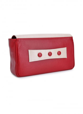 Comico Code Crossbody Bag Red/Beige