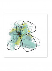 Liquid Blue Iii Unwrapped Flat Canvas Wall Art Multicolour 40 x 40inch