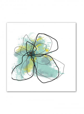 Liquid Blue Iii Unwrapped Flat Canvas Wall Art Multicolour 40 x 40inch