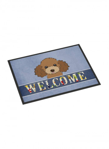 Poodle Welcome Indoor/Outdoor Mat Multicolour 12 x 19inch