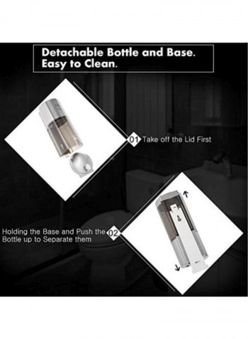 Wall Mounted Soap Dispenser Silver 200ml