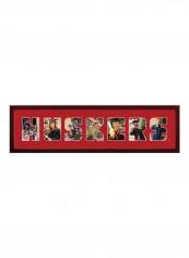Nebraska Cornhuskers Spirit Collage Frame Brown/Red/Blue 18x8x0.7inch