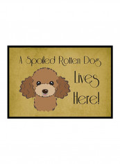 Poodle Spoiled Dog Lives Here Indoor/Outdoor Mat Multicolour 18 x 24inch