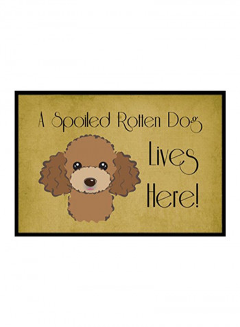 Poodle Spoiled Dog Lives Here Indoor/Outdoor Mat Multicolour 18 x 24inch