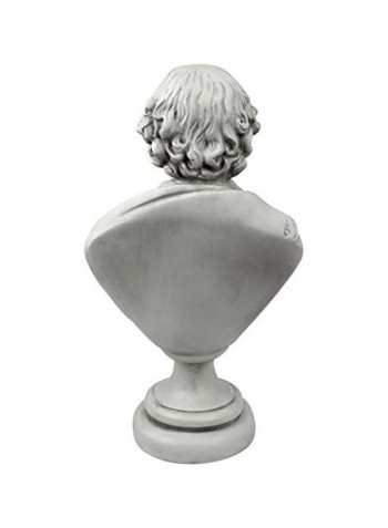 William Shakespeare Bust Statue White 7.5x5.5x12inch