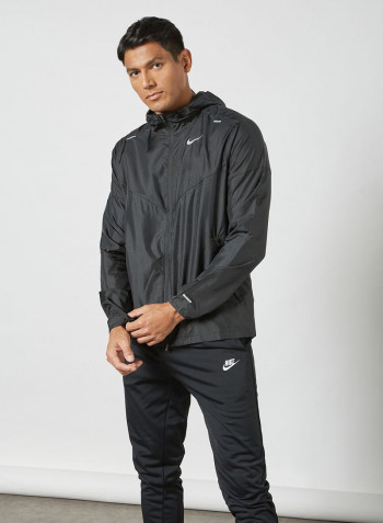 Windrunner Running Jacket Black/Black/Black/Reflective Silv