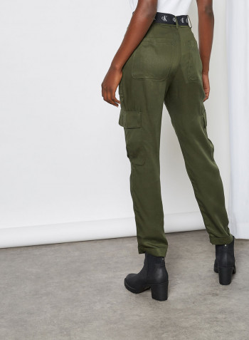 Belted Utility Tapered Pants Deep Depths