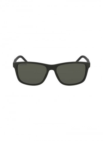 Full Rimmed Modified Rectangular Frame Sunglasses - Lens Size: 56 mm