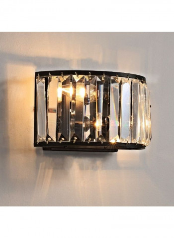 Mediterranean Wind Iron Crystal Wall Lamp Yellow 27x17x16centimeter