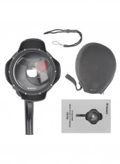 Waterproof Dome Port Lens Diving Camera Case Kit Black/Clear/Red