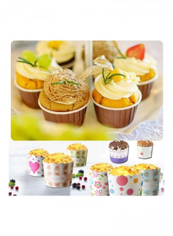 3000 Pcs Strawberry Pattern Round Lamination Chocolate Cupcake Liner Baking Cup Multicolour 44 x 40 x 38cm