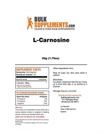 L-Carnosine Powder Supplement