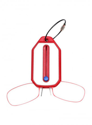 Rectangular Clip Nose Reading Glasses With Keychain