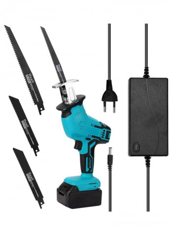 5-Piece Reciprocating Saw Set Black/Blue