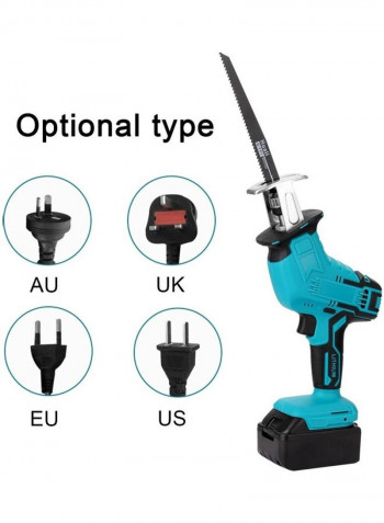 5-Piece Reciprocating Saw Set Black/Blue