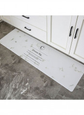 Dream Big Printed Anti-Skid Doormat White/Black 45 x 150centimeter