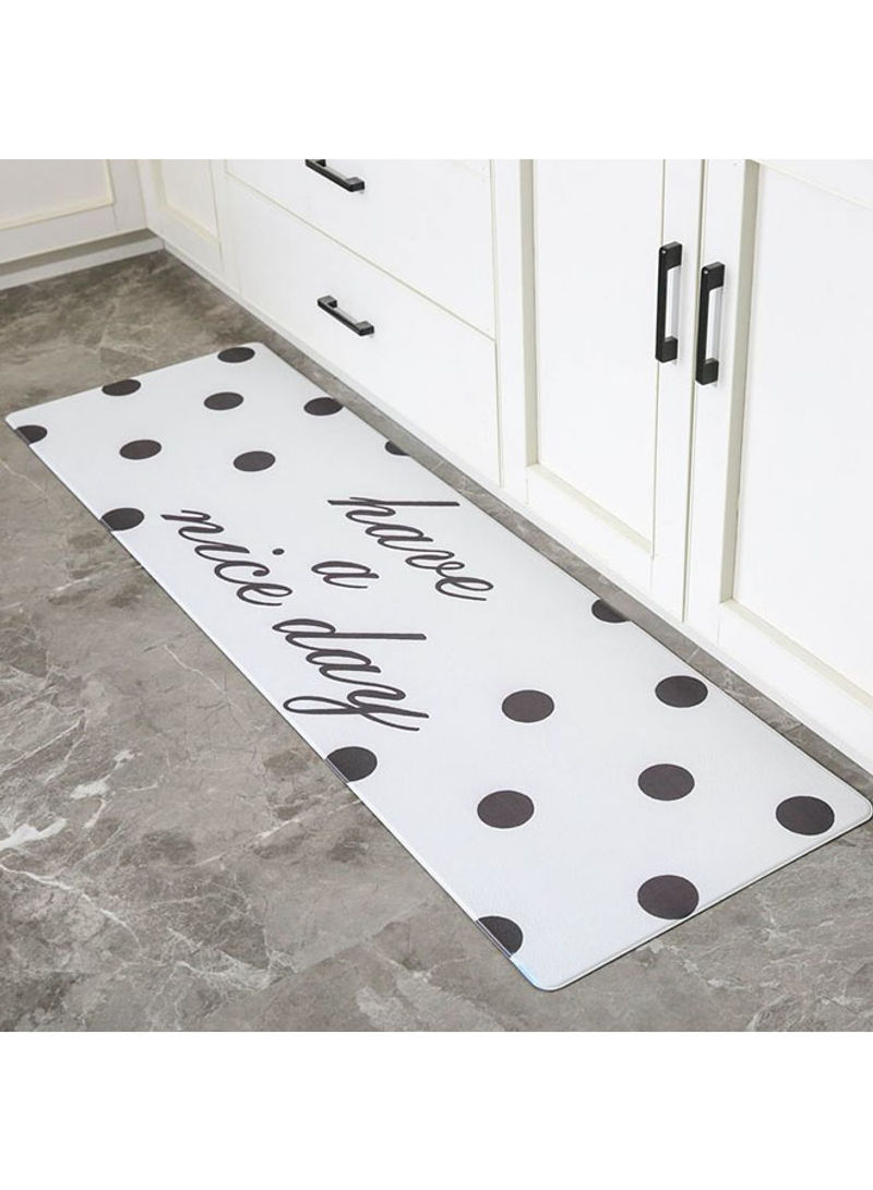 Have A Nice Day Printed Anti-Skid Doormat White/Black XL
