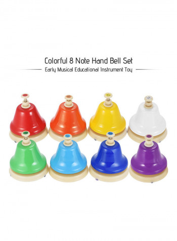 8 Notes Colorful Hand Bell Set Musical Toy