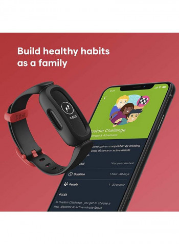 Ace 3 Activity Tracker for Kids 6+ with Animated Clock Faces Up to 8 days battery life & water resistant up to 50 m Black/Sport Red