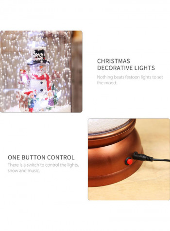 Christmas Musical Snow Lantern Hanging Lighting Lamp Multicolour