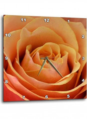 Rose Printed Analog Wall Clock Peach 10x10x0.1inch